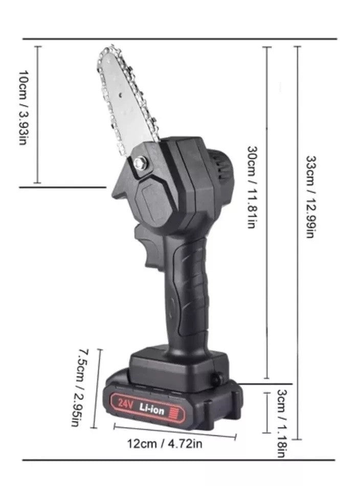 Motosierra Portatil Recargable + Batería Extra
