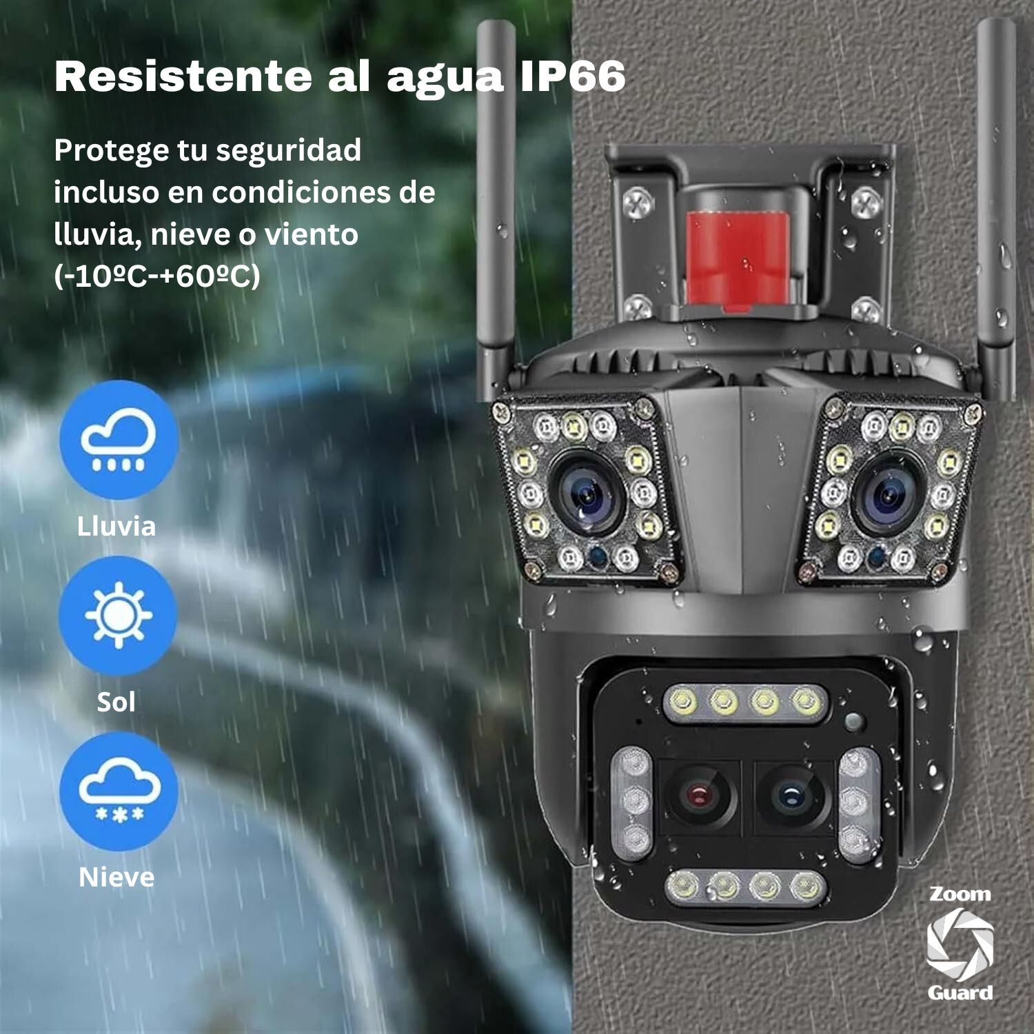 Zoom Guard: Cámara de Seguridad WiFi - ¡Compra 1, Llévate 2! + Memoria ilimitada