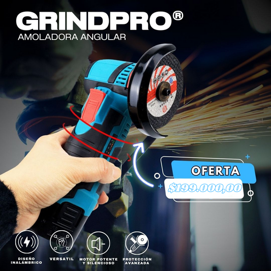 GrindPro®: Amoladora -Angular inalambrica